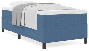 vidaXL Κρεβάτι με ελατήριο και στρώμα μπλε 90x200 εκ. βελούδινο ύφασμα