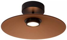 Φωτιστικό Οροφής Lucide 25117-10-62 MENGA Μελί (Amber)|Μαύρο Ματ (Black Mat) 2700 K