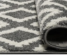 Beauty Home Χαλί Vibe Art 9576 133x190 Grey White Γκρι Λευκό