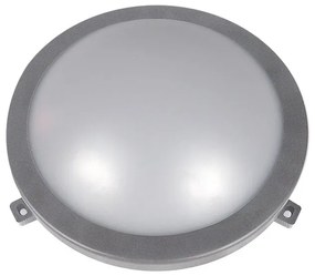 Adeleq Led Χελώνα Pc Στρογγυλή Φ210mm 12W 4000K Ip54 Γκρι 21-101261