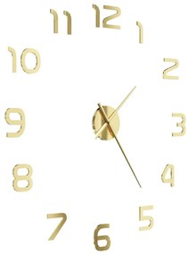 Ρολόι Τοίχου Τρισδιάστατο Μοντέρνο Χρυσό 100 εκ. XXL - Χρυσό