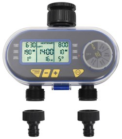 vidaXL Προγραμματιστής Ποτίσματος Ψηφιακός με Δύο Εξόδους