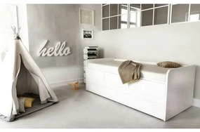 ALFA SET Υπερυψωμένο Κρεβάτι με 3 συρτάρια Alfaset Stimo Λευκό 90x200 cm BEST-10116810