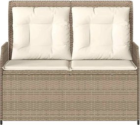 vidaXL Παγκάκι κήπου Μπεζ συνθετικό ρατάν