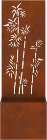 vidaXL Οθόνη Ιδιωτικότητας Κήπου Floral Σκ rusty 50 x 150 cm
