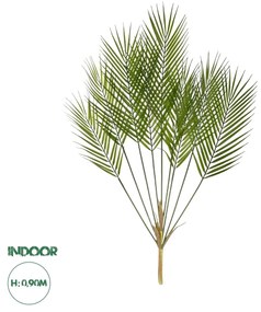 GloboStar® Artificial Garden Green PALMLEAF BRANCH 21155 Τεχνητό Διακοσμητικό Κλαδί Φοίνικα Πράσινο Y90cm