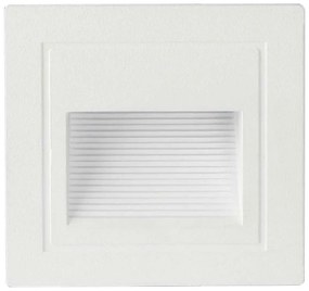 V-TAC Φωτιστικό για Σκαλοπάτια LED – Step Light LED 5W 230V 380lm 270° IP65 Τετράγωνο Ζεστό Λευκό Άσπρο Σώμα 10377