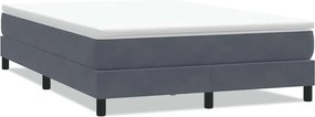 vidaXL Box Spring Κρεβάτι χωρίς στρώμα Σκούρο γκρι 160x220cm Βελούδινο