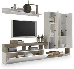 Τηλεόραση DKD Home Decor Λευκό Μέταλλο Αλουμίνιο Ξύλο MDF 277 x 75 x 173 cm 277 x 35 x 173 cm
