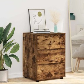 vidaXL Ντουλάπι αποθήκευσης Καπνιστό Δρύς 60 x 48 x 81 εκ