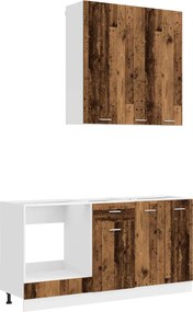 vidaXL Μονάδα κουζίνας LYON 5 pcs Παλαιωμένο ξύλο Επεξεργασμένο Ξύλο