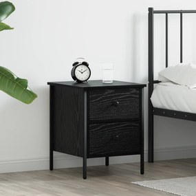 vidaXL Κομοδίνο Μαύρου Ξύλου 40x42x50 εκ Επεξεργασμένο Ξύλο