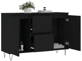 vidaXL Μπουφές Μαύρος 101,5 x 35 x 70 εκ. από Επεξεργασμένο Ξύλο