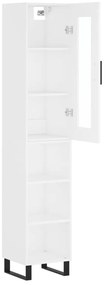 vidaXL Ντουλάπι Λευκό 34,5 x 34 x 180 εκ. από Επεξεργασμένο Ξύλο