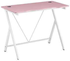 Γραφείο 12.0064 100x50x75cm Pink-White
