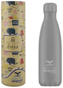 Θερμός 500ml ESTIA Save the Aegean Grey Matte 01-8550