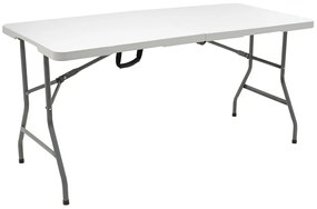 Τραπέζι catering Rodeo pakoworld πτυσσόμενο-βαλίτσα λευκό 183x76x74εκ