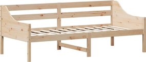 vidaXL Day Bed Φυσικό 90 x 200 cm Solid pine wood, Plywood slats
