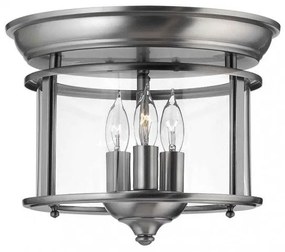 Πλαφονιέρα Φωτιστικό Οροφής 3xE14 Gentry Elstead Lighting HK-GENTRY-F-PW Ασημί