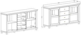 Μπουφές Capel 2D-Leuko