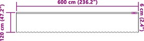 vidaXL Κουρτίνα Δαντέλας με κουρτίνες Λευκό 120 x 600 cm Πολυεστέρας