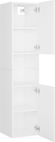 vidaXL Στήλη Μπάνιου Λευκή 30 x 30 x 130 εκ. από Επεξ. Ξύλο