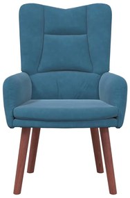 vidaXL Χαλαρωτική Πολυθρόνα Μπλε 63 x 67 x 94 εκ. Βελούδο