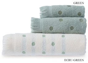 Πετσέτα Serendipity Ecru-Green Nef-Nef Σώματος 70x140cm 100% Βαμβάκι