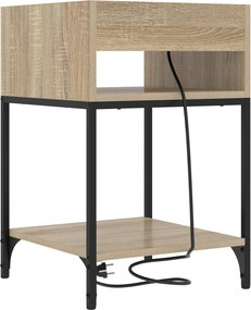 vidaXL Κομοδίνο 2 pcs Δρύς Sonoma 40 x 40 x 61 εκ Επεξεργασμένο ξύλο