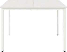 vidaXL Τραπεζαρία Λευκό 110 x 110 x 75 cm Στερεά ξυλεία πεύκου