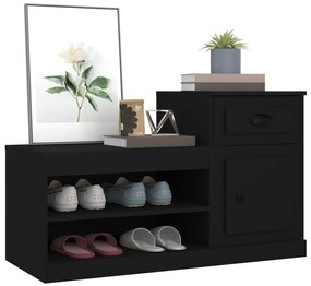 vidaXL Παπουτσοθήκη Μαύρη 100 x 42 x 60 εκ. από Επεξεργασμένο Ξύλο