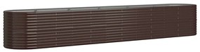 vidaXL Ζαρντινιέρα Καφέ 440x80x68 εκ. Γαλβανισμένος χάλυβας