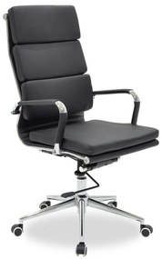 Manager office chair Tokyo with PU black colour 55x55x110 εκ.