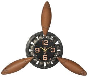 Ρολόι Τοίχου Home ESPRIT Καφέ Μαύρο Μέταλλο Προωστήρες Vintage 118 x 24 x 134 cm