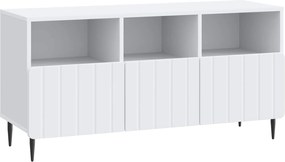 vidaXL Ντουλάπι TV Λευκό 102 x 34,5 x 50 εκ. Επεξεργασμένο Ξύλο
