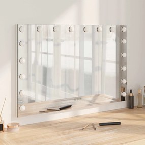 vidaXL Καθρέφτης Vanity LED Λευκό 80 x 10 x 52,5 εκ Γυαλί και Χάλυβας