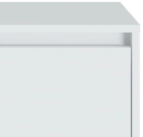 vidaXL Κομοδίνο Λευκό 45 x 34 x 44,5 εκ. από Μοριοσανίδα