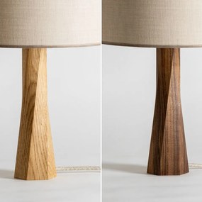 Βάση για Επιτραπέζιο Φωτιστικό Distortion Small E27 από Μασίφ Ξύλο