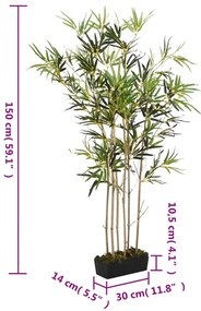 vidaXL Δέντρο Μπαμπού Τεχνητό 828 Κλαδιά Πράσινο 150 εκ.