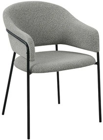 Καρέκλα Connect 03-0934 57x59x82cm Grey-Black Μέταλλο,Ύφασμα