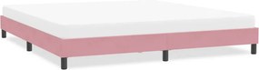 vidaXL Πλαίσιο κρεβατιού χωρίς στρώμα Ροζ 200x220 cm Βελούδινο