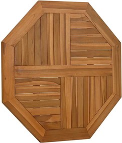 vidaXL Επιφάνεια Τραπεζιού Οκτάγωνη 80x80x2,5 εκ. Μασίφ Ξύλο Teak