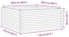 ΖΑΡΝΤΙΝΙΕΡΑ ΚΗΠΟΥ 110X110X46 ΕΚ ΑΠΟ ΜΑΣΙΦ ΞΥΛΟ ΠΕΥΚΟΥ 3282434