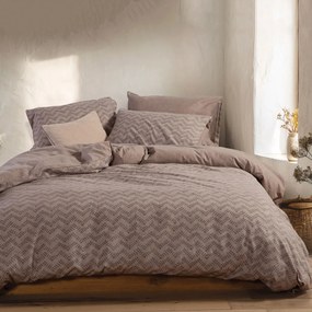 Φανελένια Σεντόνια Μονά (Σετ) Nef-Nef Homeware Flannel Otrando Mocca