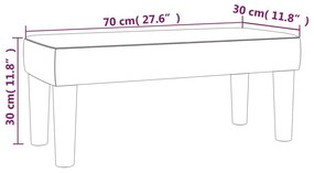 Πάγκος Ροζ 70 x 30 x 30 εκ. Βελούδινος - Ροζ