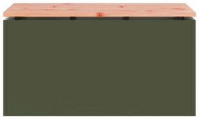 vidaXL Παγκάκι κήπου Λαδί 80 x 40 x 43 εκ Ατσάλι