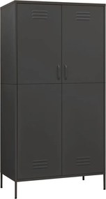vidaXL Ντουλάπα Ανθρακί 90 x 50 x 180 εκ. από Ατσάλι