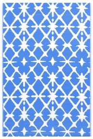 vidaXL χαλί εξωτερικού χώρου ARAKIL μπλε και λευκό 160x230 cm PP