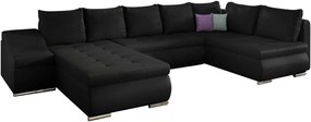 Γωνιακός καναπές Ginny-Μαύρο-Αριστερή