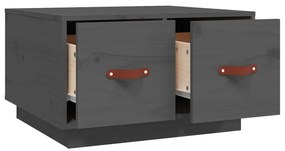 vidaXL Τραπεζάκι Σαλονιού Γκρι 60x53x35 εκ. από Μασίφ Ξύλο Πεύκου